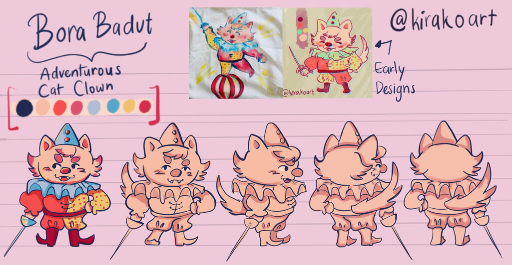 Bora Badut Character turnaround